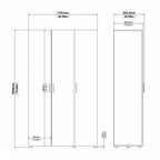 Pepe Wardrobe with 3 Doors in White