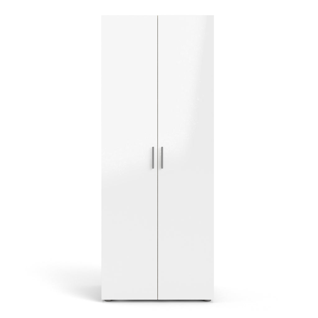 Pepe Wardrobe with 2 Doors in Oak with White High Gloss