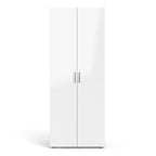 Pepe Wardrobe with 2 Doors in Oak with White High Gloss