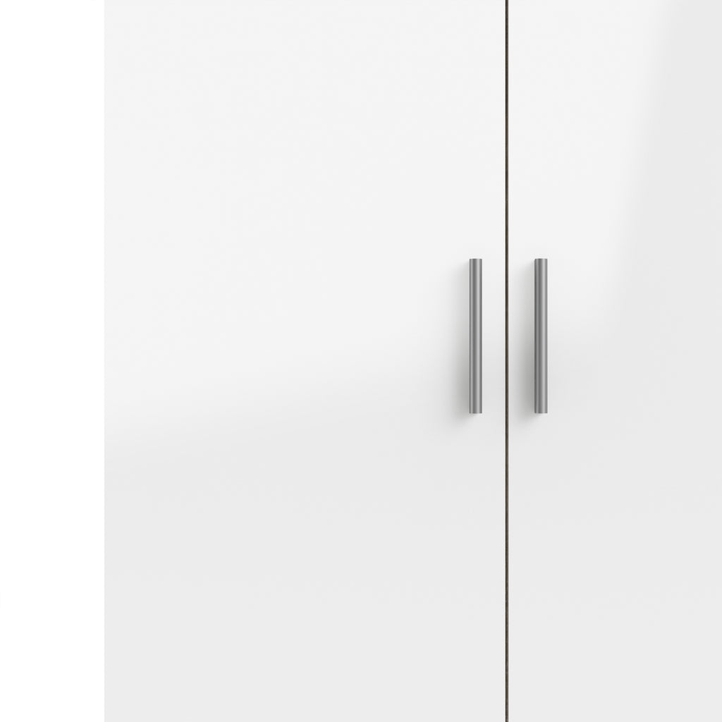 Pepe Wardrobe with 2 Doors in Oak with White High Gloss