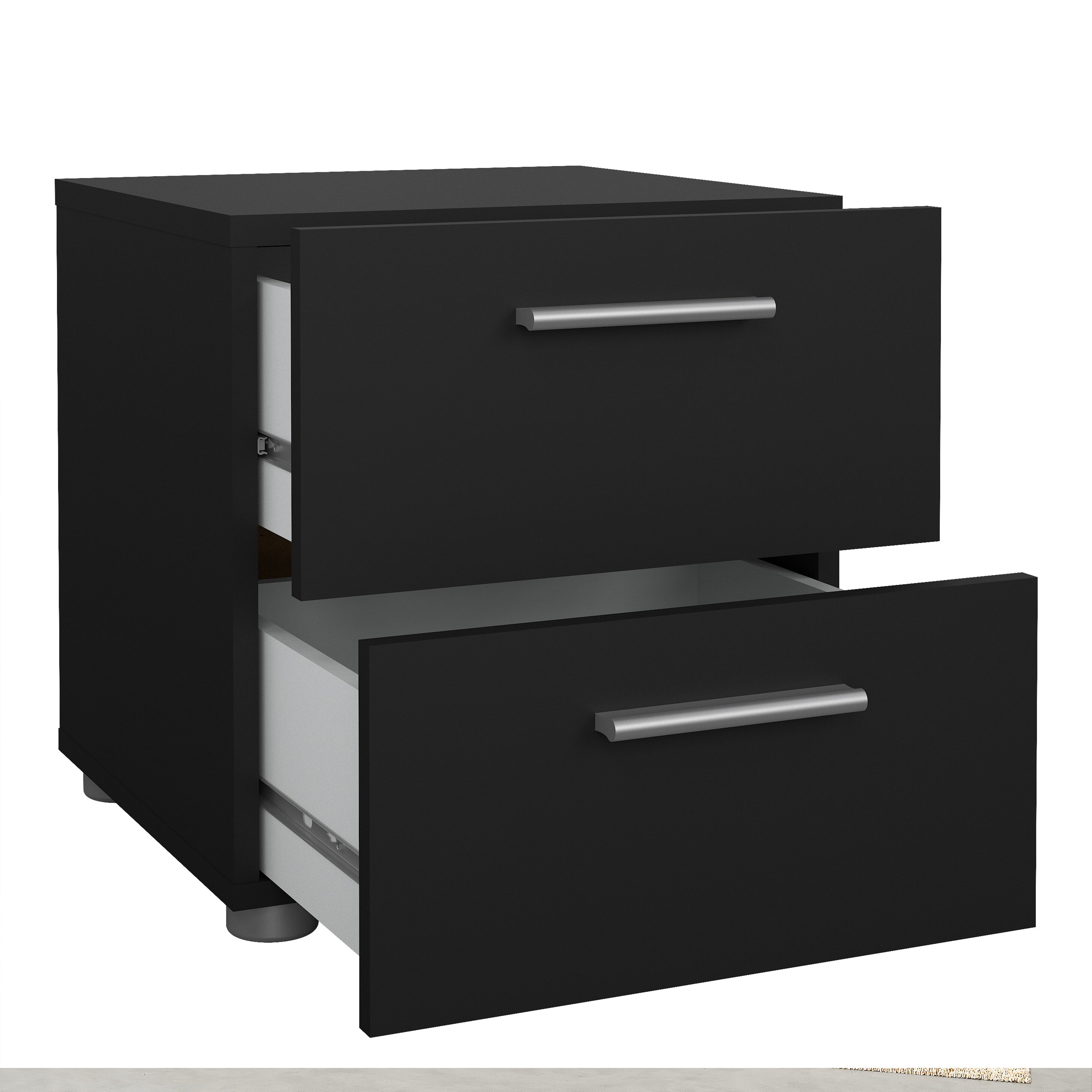 Pepe Package - Bedside 2 Drawers + Chest of 4 Drawers + Wardrobe with 2 Doors in Black