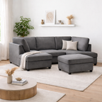 Carnaby Sofa Plush Grey U Shape Corner Morgan | Malvern | Somerford | Calix | Euphoria | Plush Style