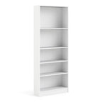 Basic Tall Wide Bookcase (4 Shelves) in White