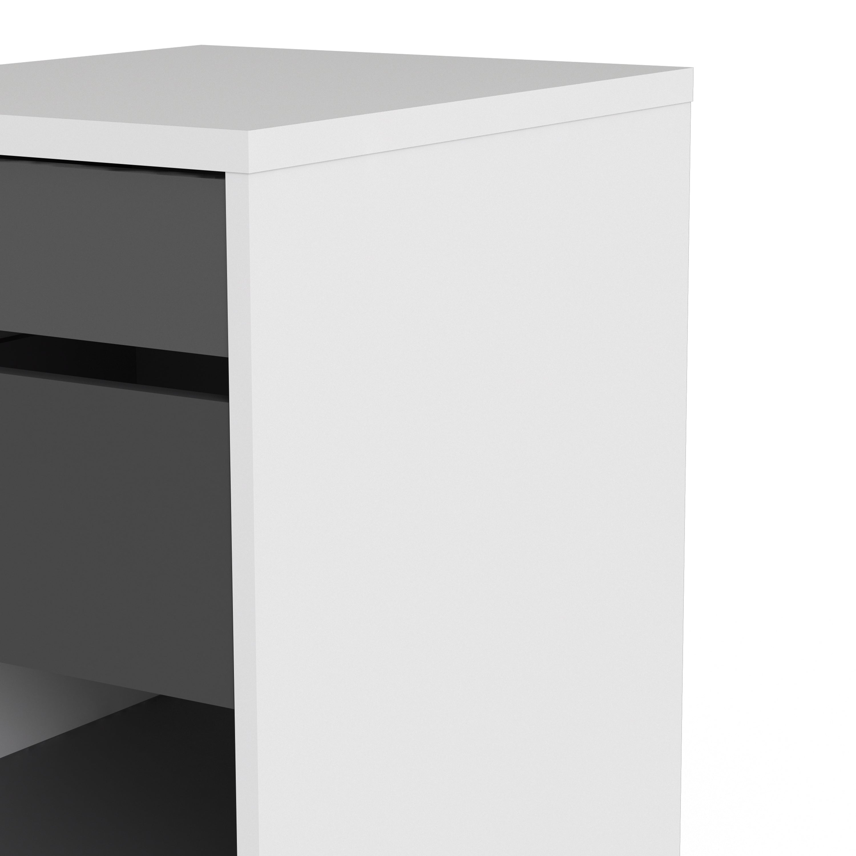 Function Plus Mobile File Cabinet 2 Drawers 1 Shelf