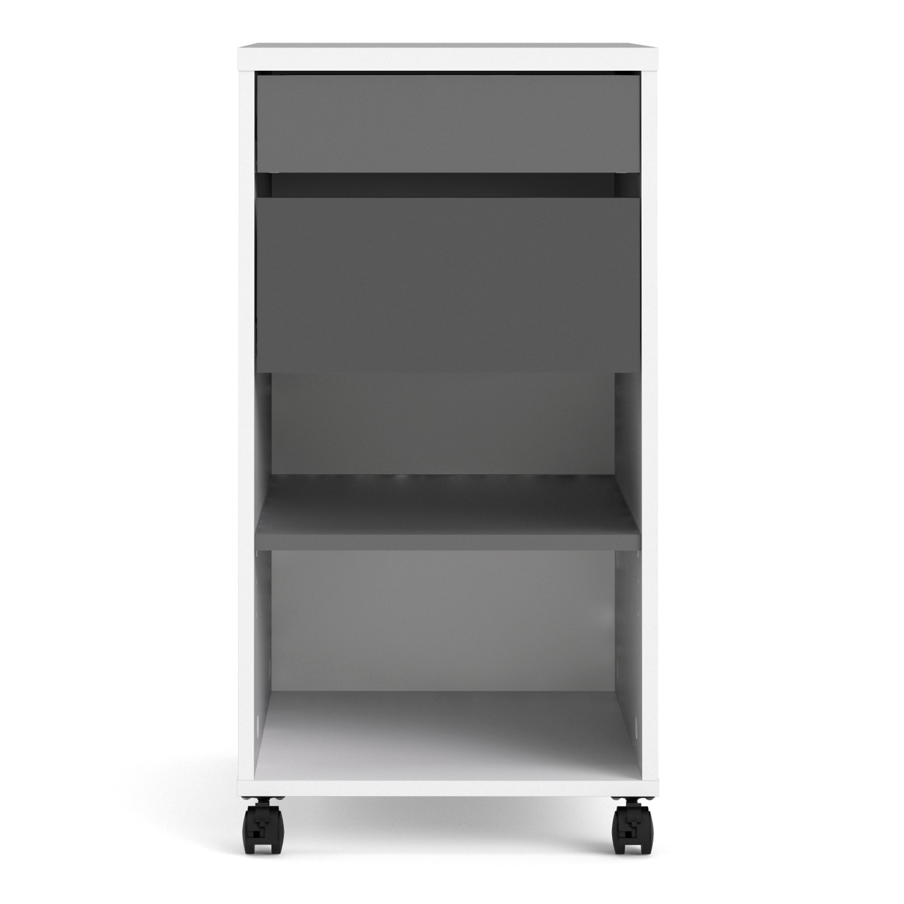 Function Plus Mobile File Cabinet 2 Drawers 1 Shelf