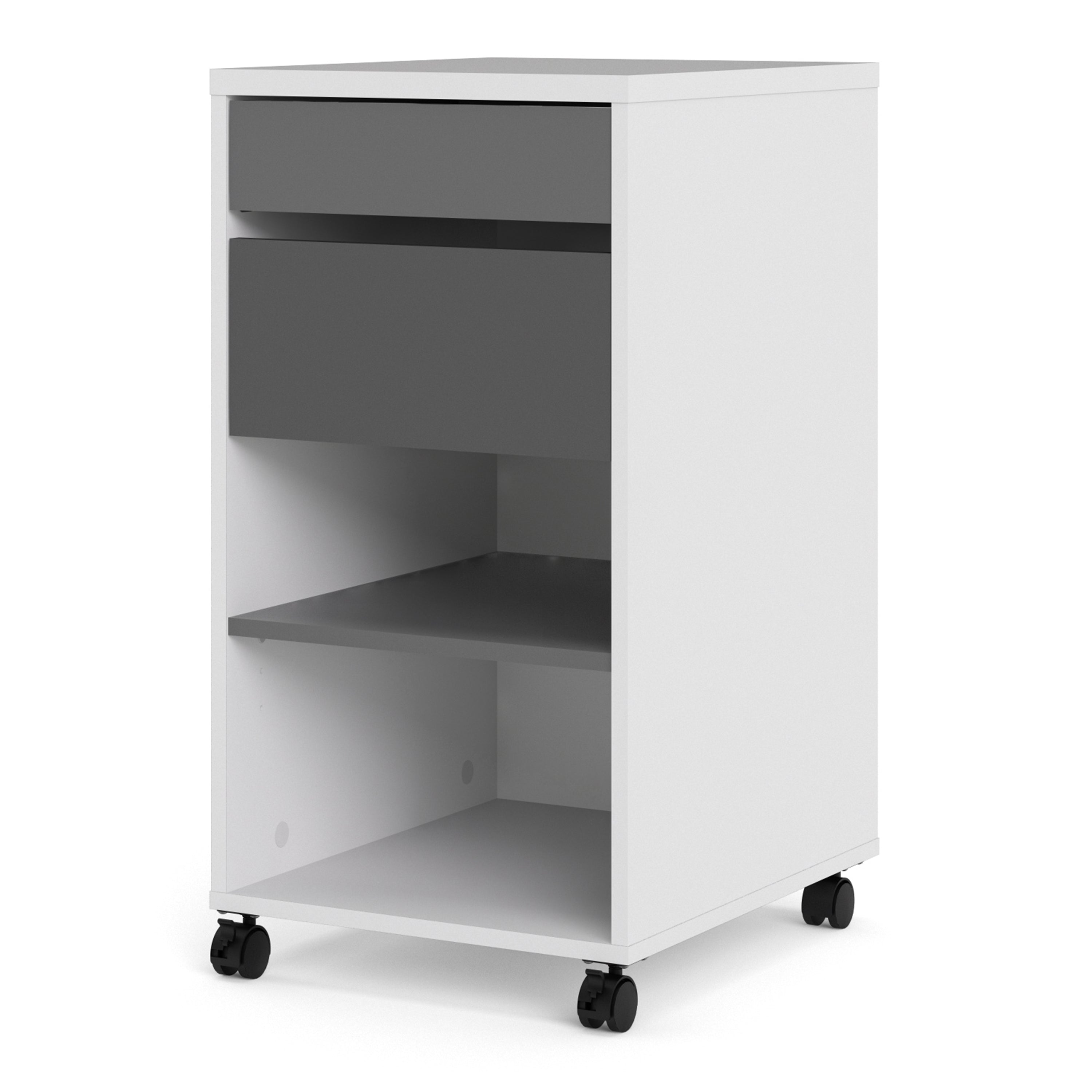 Function Plus Mobile File Cabinet 2 Drawers 1 Shelf