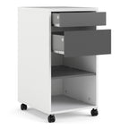 Function Plus Mobile File Cabinet 2 Drawers 1 Shelf