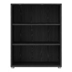Prima Bookcase 2 Shelves in Black Woodgrain
