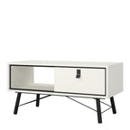 Ry Coffee Table with 1 Drawer in Matt White