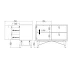 Ry Sideboard with 1 Door 2 Drawers in Matt White