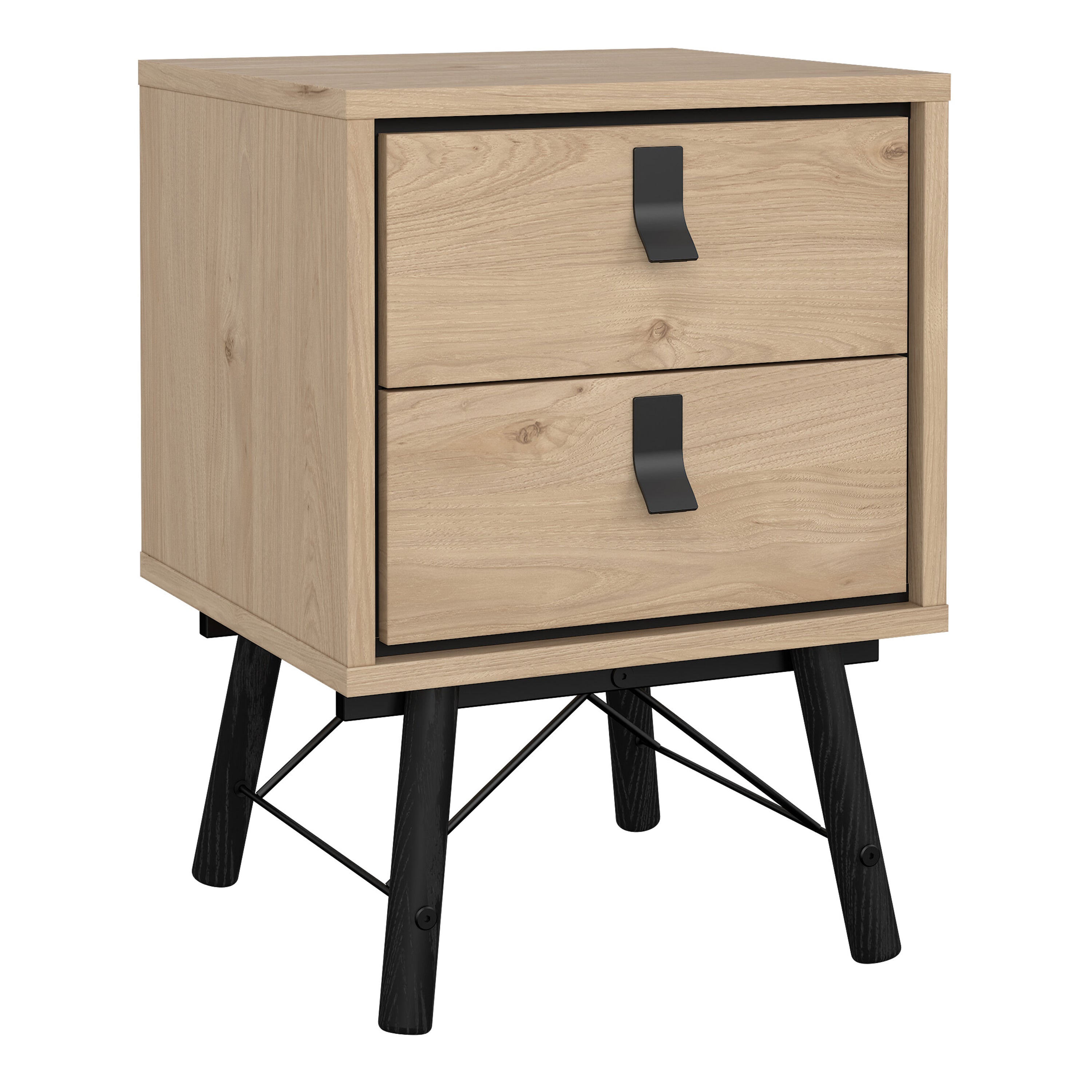 Ry Package - Wardrobe 3 Doors + 3 Drawers + Double Chest 6 Drawers + Bedside Cabinet 2 Drawers in Jackson Hickory Oak