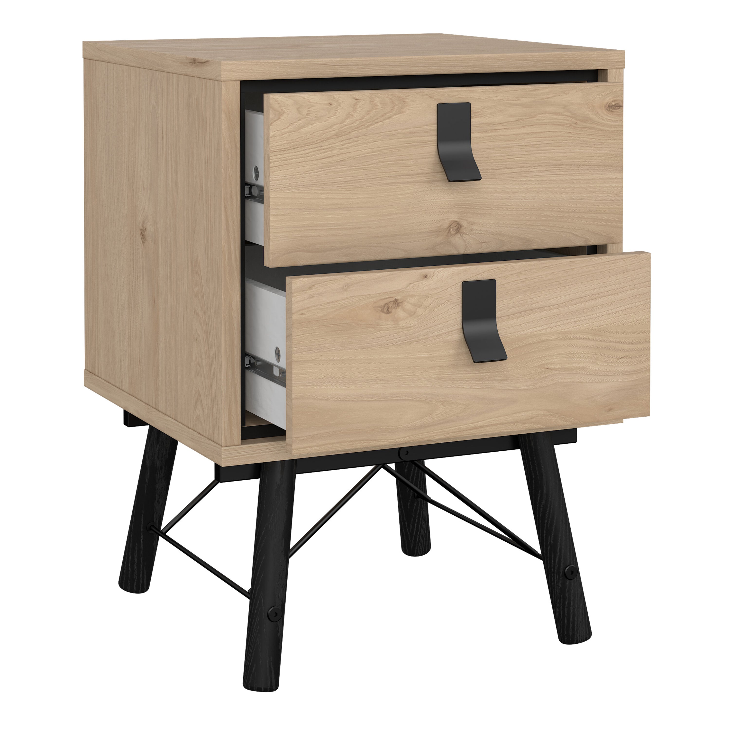 Ry Package - Wardrobe 3 Doors + 3 Drawers + Double Chest 6 Drawers + Bedside Cabinet 2 Drawers in Jackson Hickory Oak