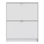 Shoes Shoe Cabinet 2 Flip Down Doors and 1 layer in White