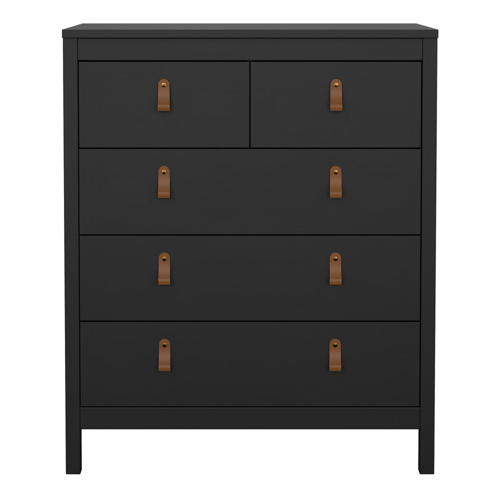 Barcelona Chest 3+2 Drawers in Matt Black
