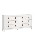 Barcelona Double Dresser 4+4 Drawers in White