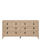 Barcelona Double Dresser 4+4 Drawers in Jackson Hickory Oak