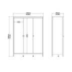 Barcelona Wardrobe with 3 Doors in Jackson Hickory Oak