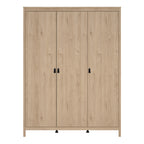 Barcelona Wardrobe with 3 Doors in Jackson Hickory Oak