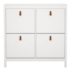 Barcelona Shoe Cabinet 4 Flip Down Doors in White