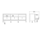 Barcelona Tv Unit 3 Drawers in White