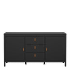 Barcelona Sideboard 2 Doors 3 Drawers in Matt Black