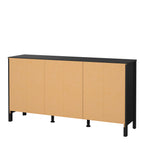 Barcelona Sideboard 2 Doors 3 Drawers in Matt Black