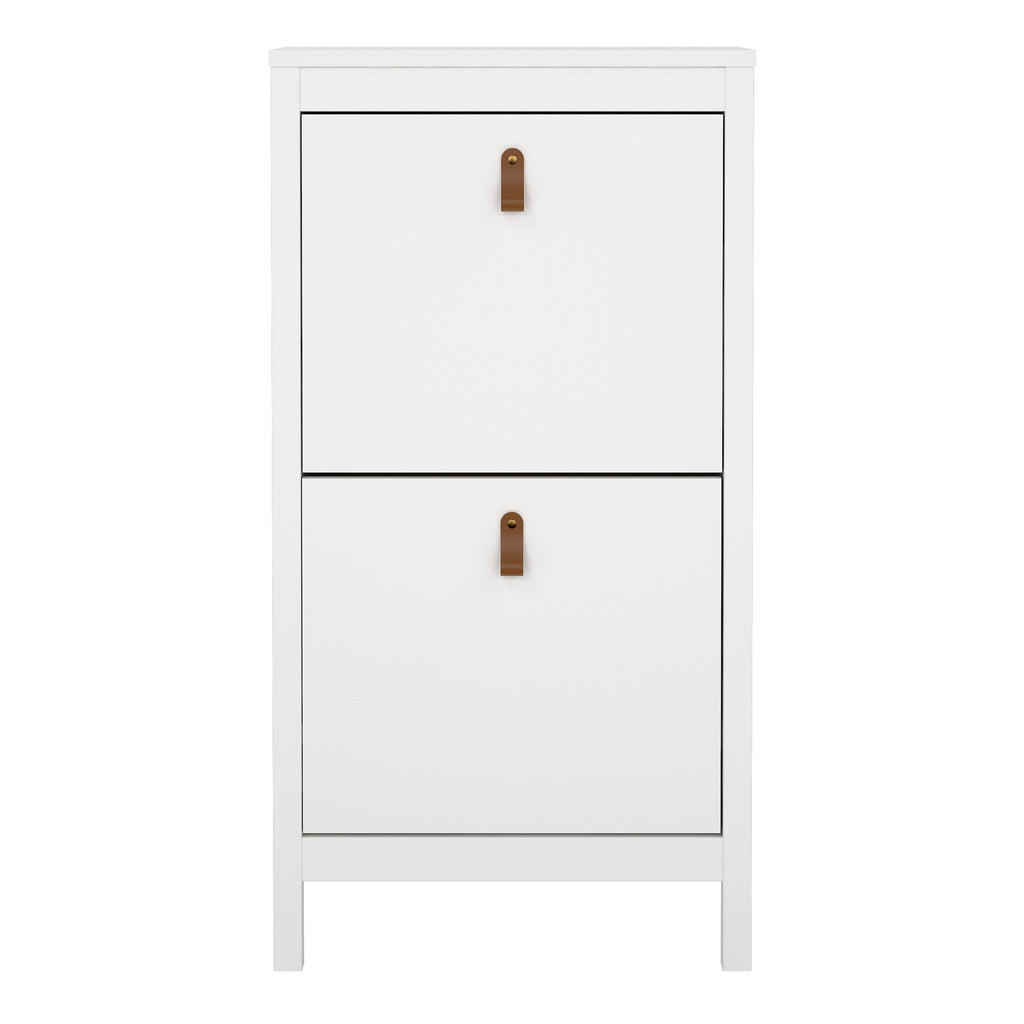 Barcelona Shoe Cabinet 2 Flip Down Doors in White