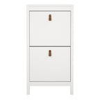 Barcelona Shoe Cabinet 2 Flip Down Doors in White