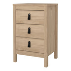 Barcelona Bedside Table 3 Drawers in Jackson Hickory Oak