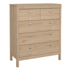 Madrid Chest 3+2 Drawers in Jackson Hickory Oak