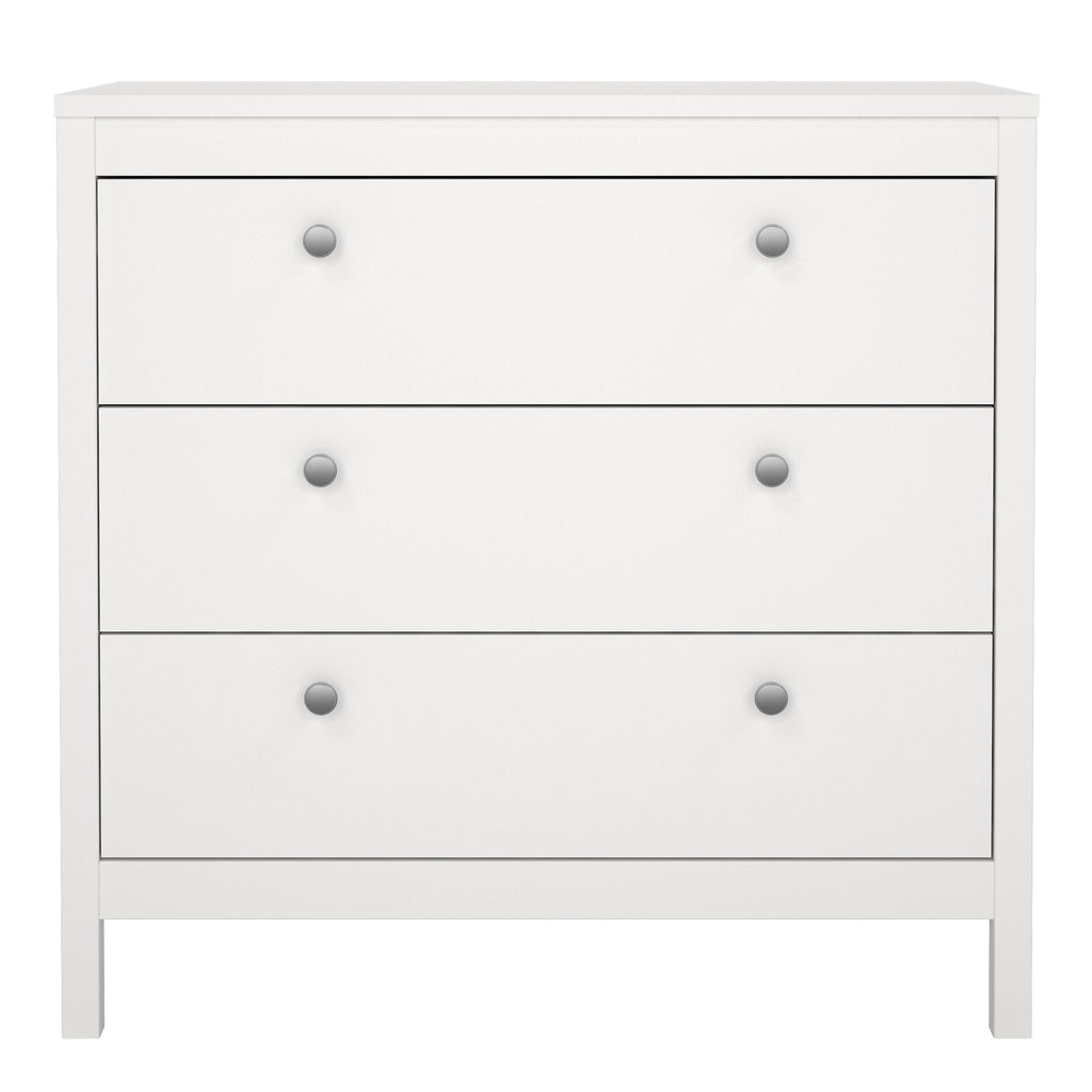 Madrid Chest 3 Drawers in White