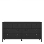 Madrid Double Dresser 4+4 Drawers in Matt Black