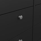 Madrid Double Dresser 4+4 Drawers in Matt Black