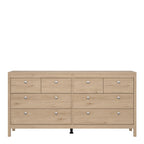 Madrid Double Dresser 4+4 Drawers in Jackson Hickory Oak