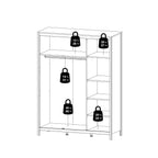 Madrid Wardrobe with 3 Doors in Jackson Hickory Oak