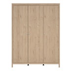 Madrid Wardrobe with 3 Doors in Jackson Hickory Oak