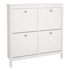 Madrid Shoe Cabinet 4 Flip Down Doors in White