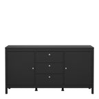 Madrid Sideboard 2 Doors 3 Drawers in Matt Black