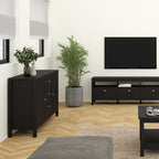 Madrid Sideboard 2 Doors 3 Drawers in Matt Black