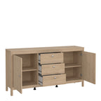 Madrid Sideboard 2 Doors + 3 Drawers in Jackson Hickory Oak