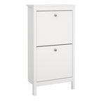 Madrid Shoe Cabinet 2 Flip Down Doors White