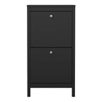 Madrid Shoe Cabinet 2 Flip Down Doors Matt Black