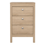 Madrid Bedside Table 3 Drawers in Jackson Hickory Oak