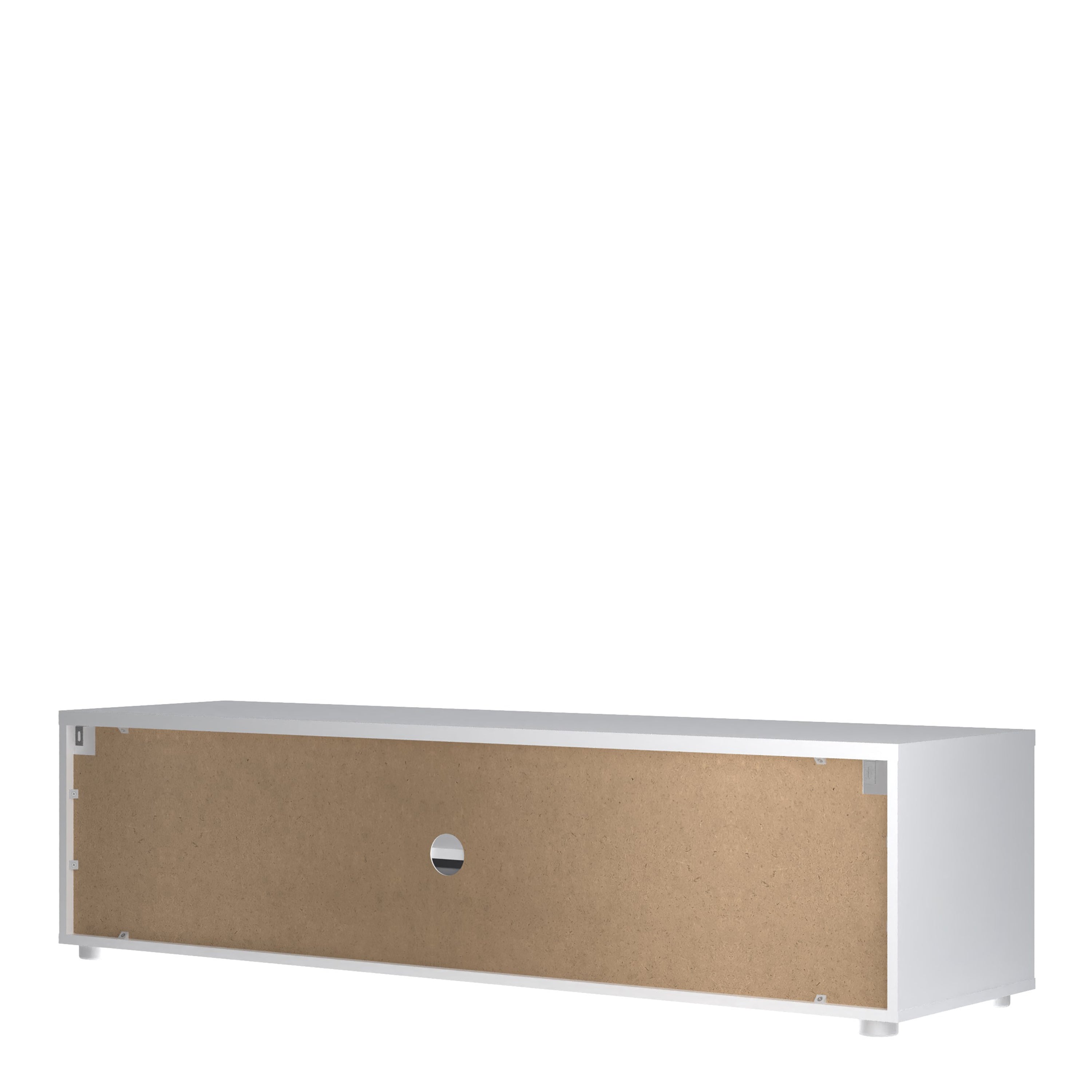 Media TV Unit with 2 Doors 1 Drawer 147cm White