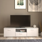 Media TV Unit with 2 Doors 1 Drawer 147cm White
