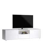 Media TV Unit with 2 Doors 1 Drawer 147cm White