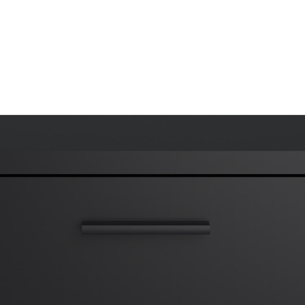 Media TV Unit with 2 Doors 1 Drawer 147cm Black