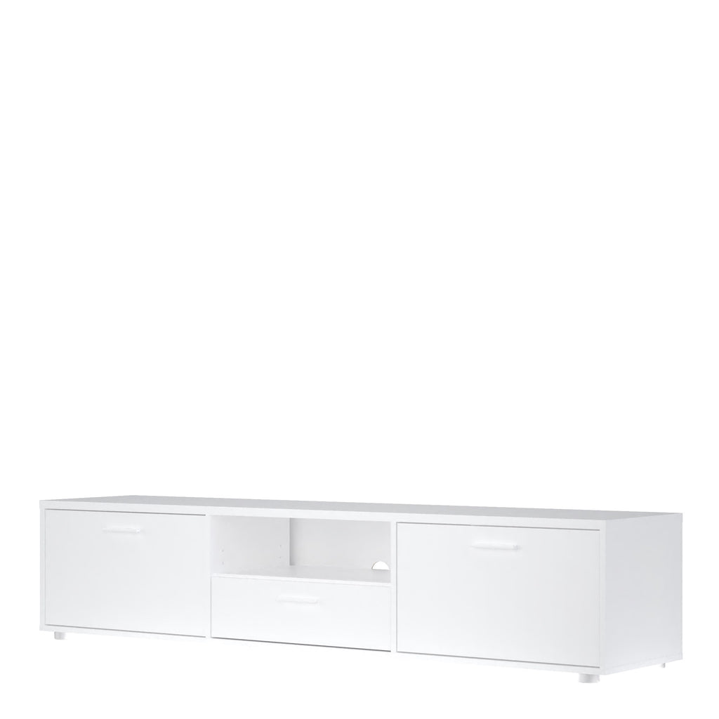 Media TV Unit with 2 Doors 1 Drawer 177cm White