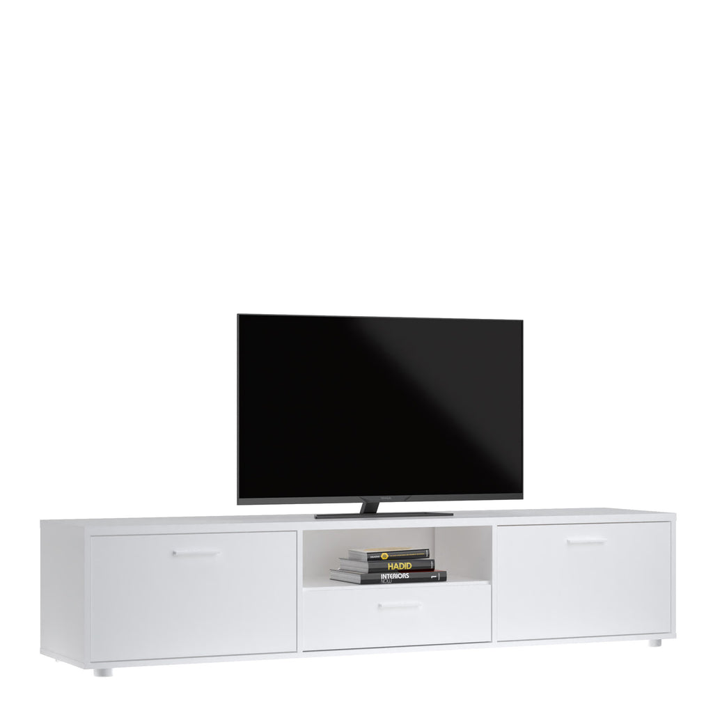 Media TV Unit with 2 Doors 1 Drawer 177cm White