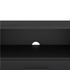 Media TV Unit with 2 Doors 1 Drawer 177cm Black